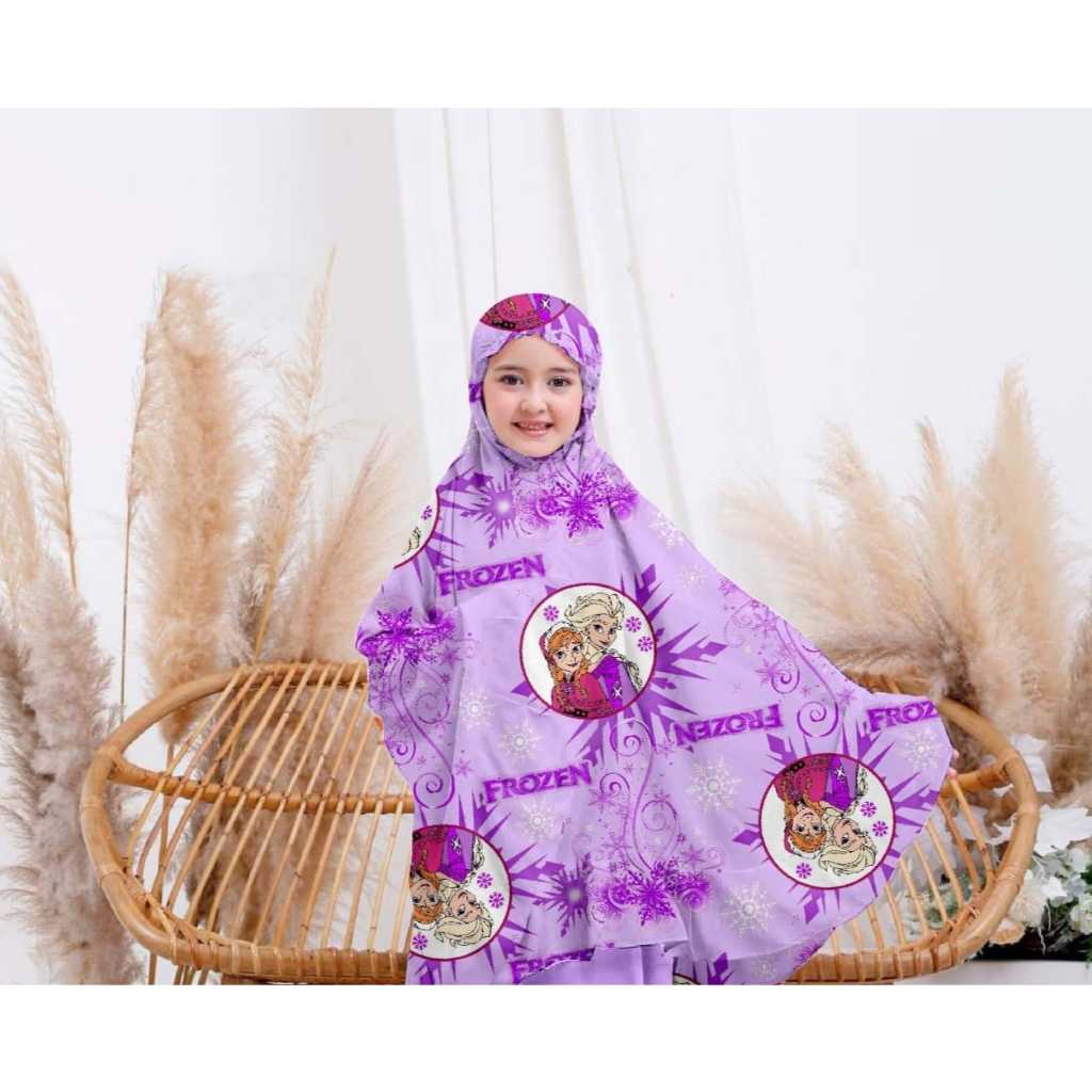 New Motif Frozen Mukena Anak Motif TerBaru Frozen / Mukena Anak Elsa Frozen