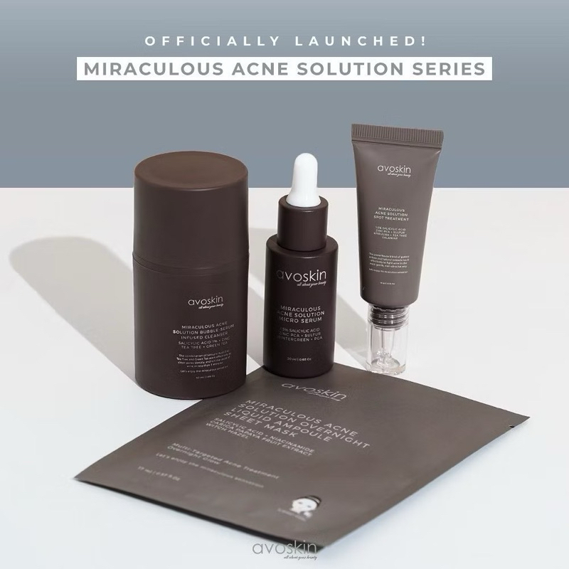 AVOSKIN Miraculous Acne Solution Series | Acne Serum | Acne Cleanser | Acne Spot Cream