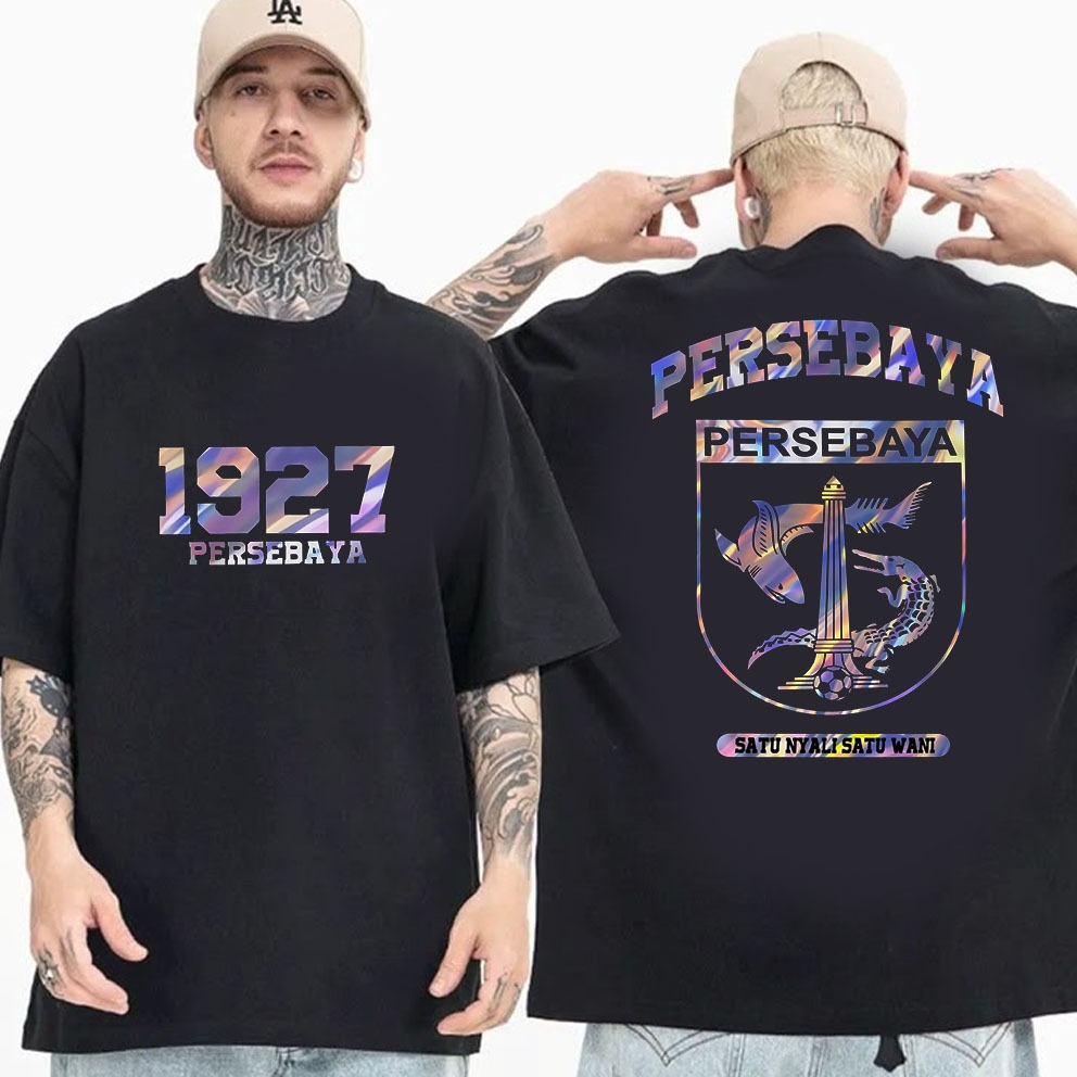 KAOS ATASAN OBLONG PRIA MOTIF PERSEBAYA SURABAYA DEPAN BELAKANG KAOS DEWASA LENGAN PENDEK KAOS DISTR