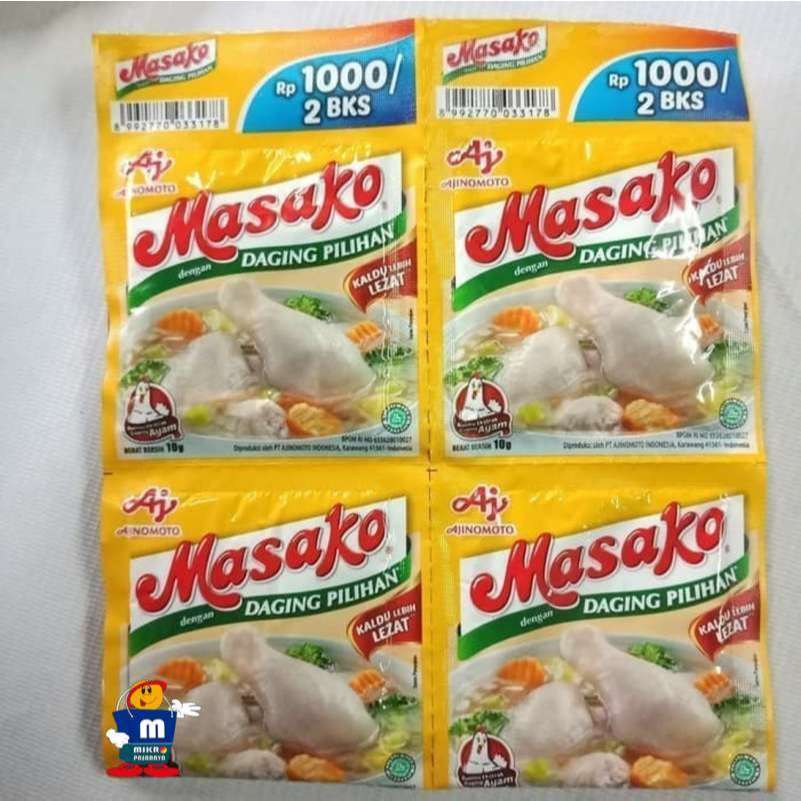

RYS BUMBU DAPUR INSTAN MASAKO 500AN 1 DUS