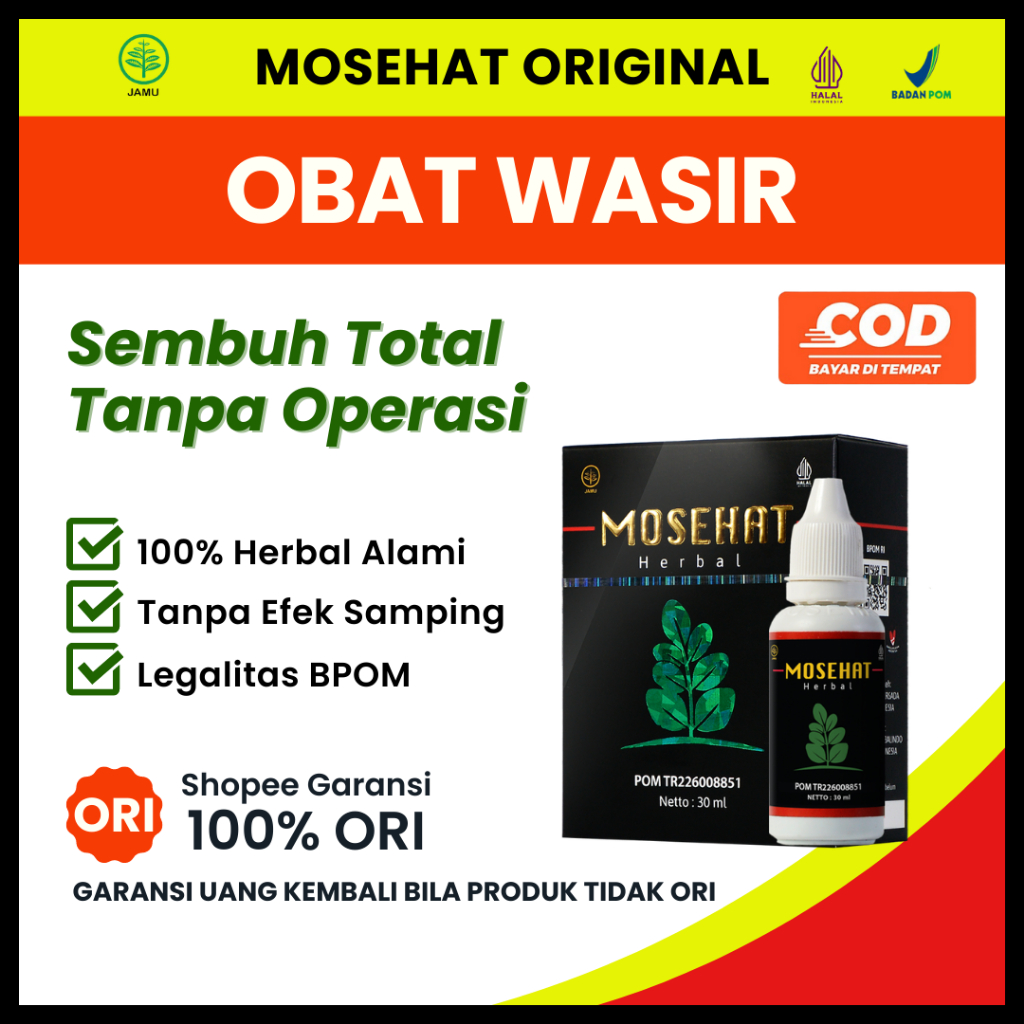 Obat Wasir Ambeien Paling Ampuh Mosehat Herbal Original Bpom