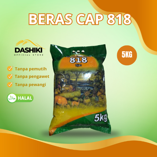

Beras Cap 818 5KG Beras Super Premium
