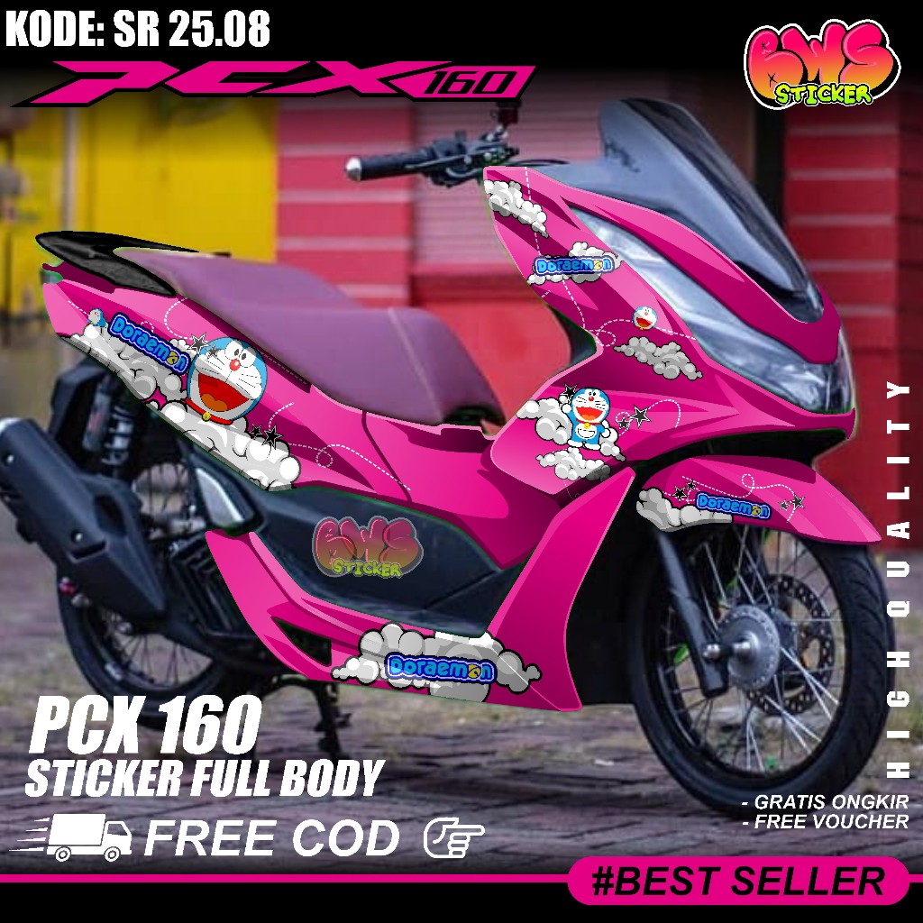 COD Sticker Decal Full Body Honda Pcx 160 Cbs Abs Tahun 2020 2021 2022 2024 Sticker Full Body Pcx 16