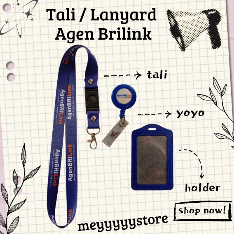 

READYYY Tali ID CARD AGEN BRILINK / Lanyard AGEN BRILINK [STOCK MELIMPAH] Termurahhh Harga Grosir!