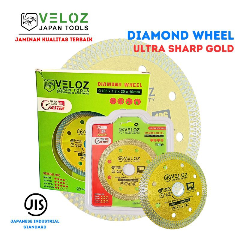 Veloz Diamond Wheel Super Thin Ultra Sharp - Pisau Potong Keramik Granit Marmer Veloz