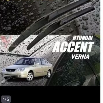 Sepasang Wiper Hyundai Accent Verna karet kaca Silicon Hybrid