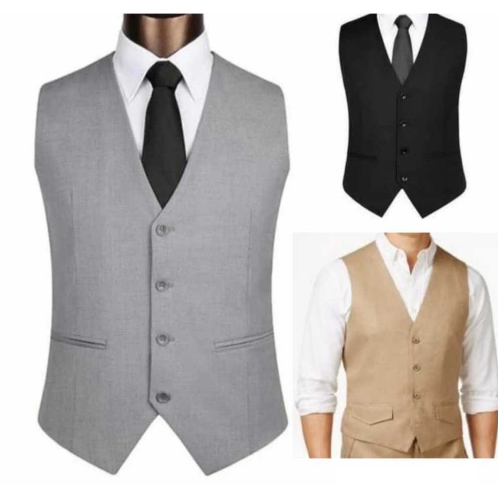 KODE N87C Iqmu Fashion  Rompi Pria Slimfit Rompi Jas Formal Dalaman Jas Pria