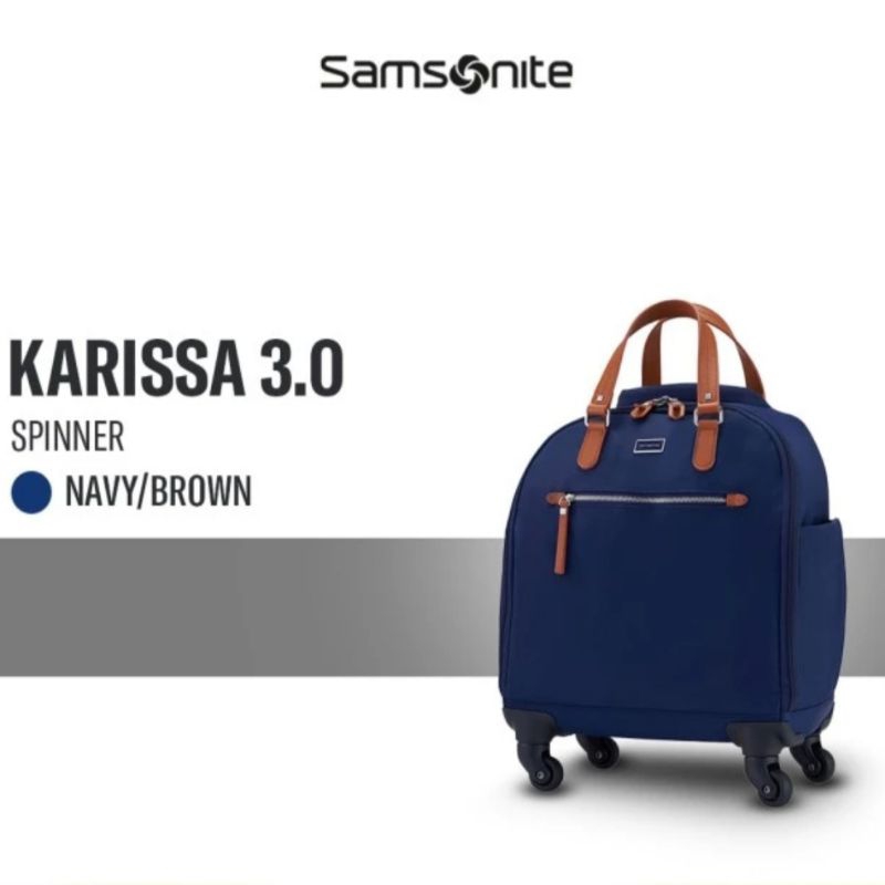Tas Trolley Samsonite Karissa 3.0 Super Light Size 17"inch Original - Navy