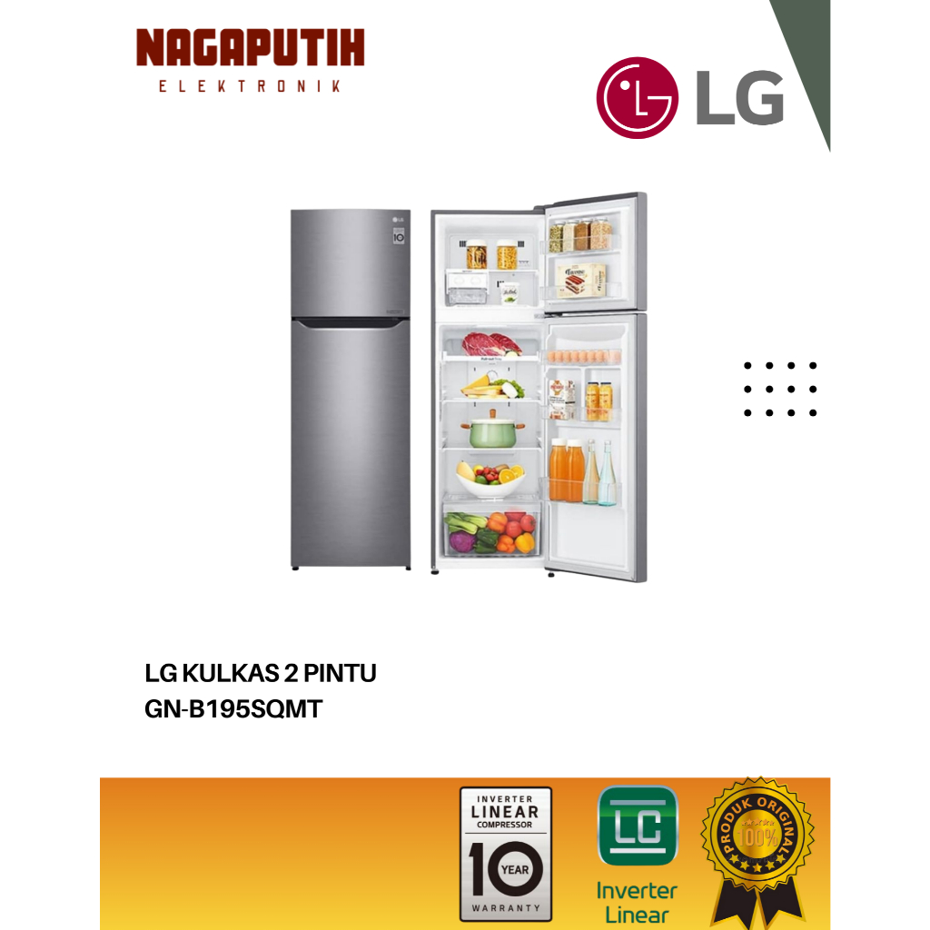 LG Kulkas 2 Pintu GN-B195SQMT