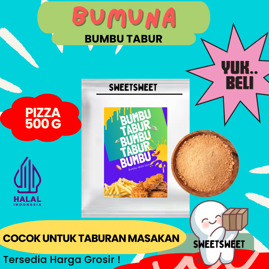 

Sweetsweet Pizza Powder Kemasan 500g | Bumbu Tabur Rasa Pizza {BISA COD} {Lebih Murah Grosir}