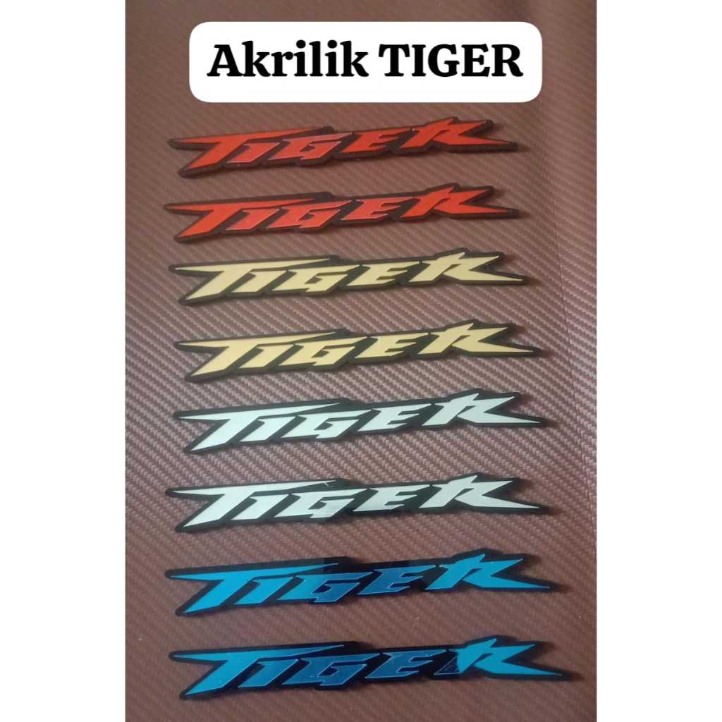 Compatible Motor Variasi Emblem Premium Timbul Akrilik Icon Tiger Honda Stiker Logo Sticker Vehicle