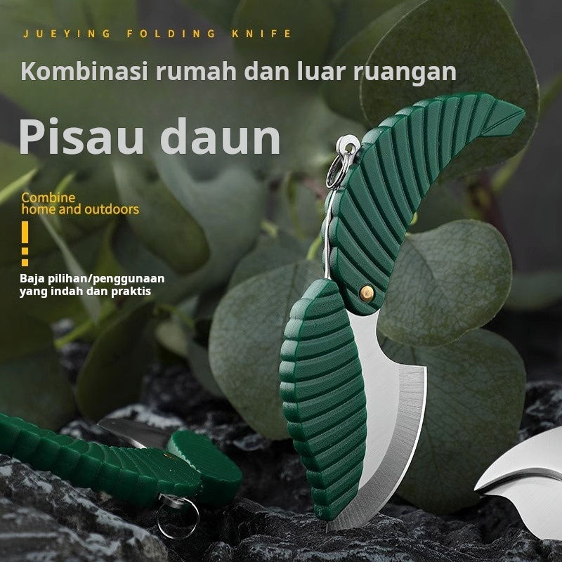 Pisau buah kreatif pisau lipat mini pisau pertahanan diri portabel pisau buah baja tahan karat saku 