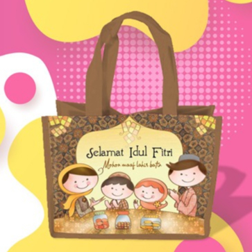 

GOODIE BAG - Tas Goodie Bag Gambar Idul Fitri 01, Custom, Karakter Bebas untuk Hampers Lebaran, Wadah Kue, Hampers Kado Lebaran