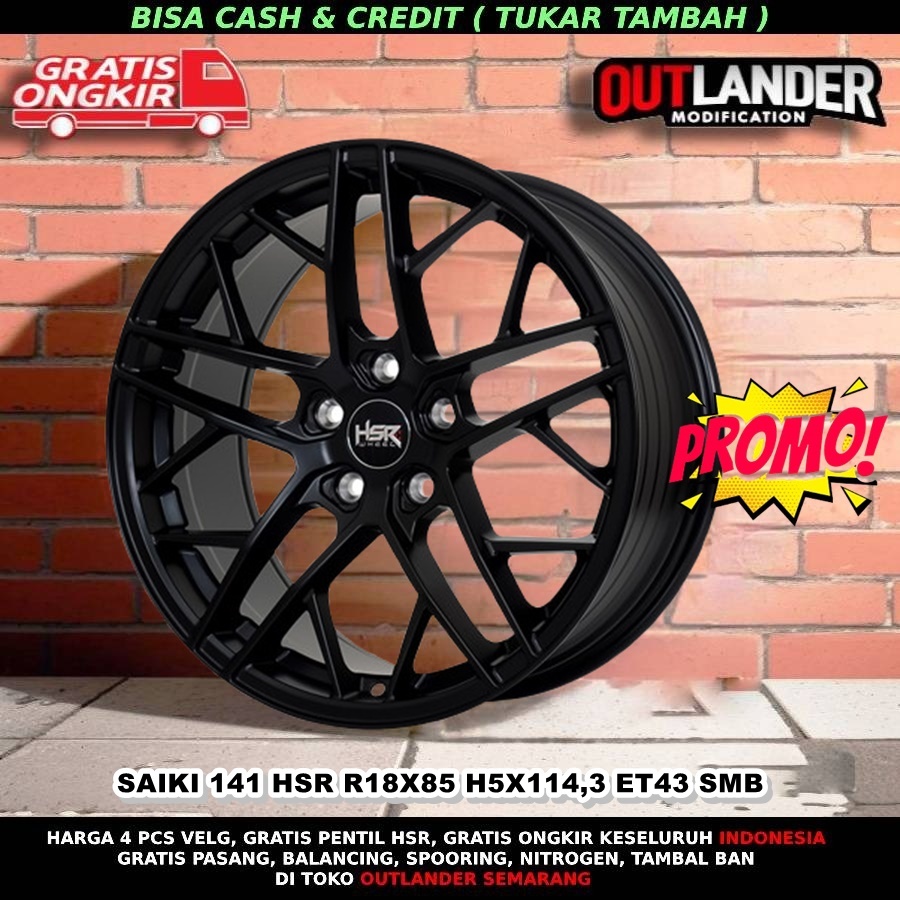 Velg Mobil Ring 18 Aalphard Xpander Innova Stream HSR Saiki R18 Black / Velg Mobil Xpander R18