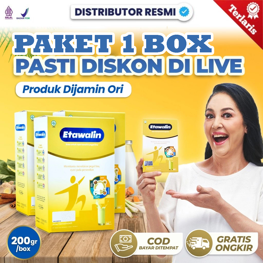 

Etawalin Paket 1 Box -Bantu Atasi Nyeri Sendi Tulang Asam Urat Rematik
