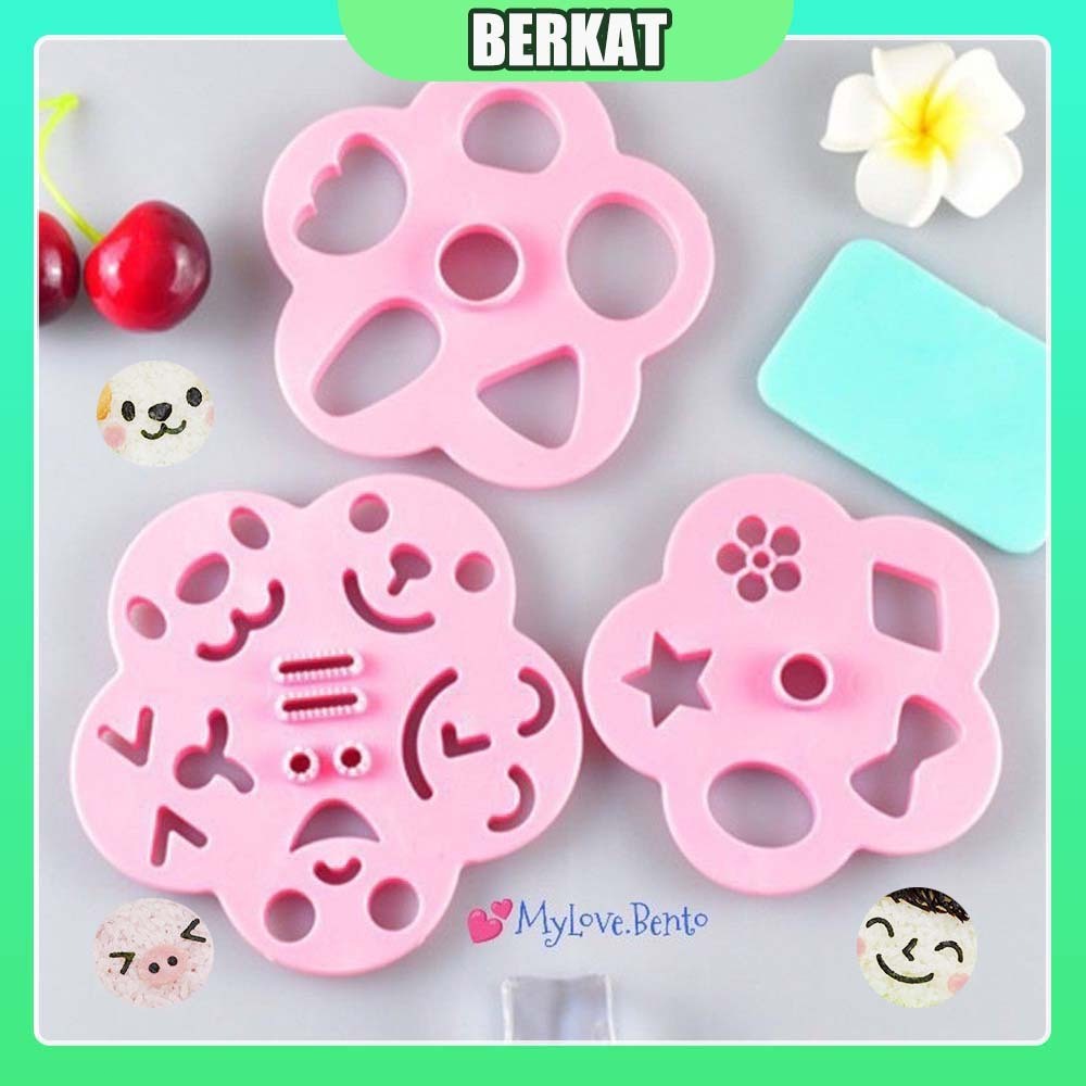 

Cetakan Pemotong Nori Lucu Untuk Bento Set Isi 4 Pemotong Nori Keju Serbaguna Cetakan Praktis