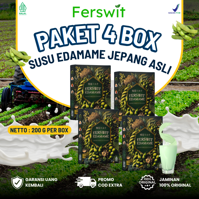 

Ferswit Edamame - Susu edamame Tulang Sendi 4 Box Asli Teknologi Jepang Original