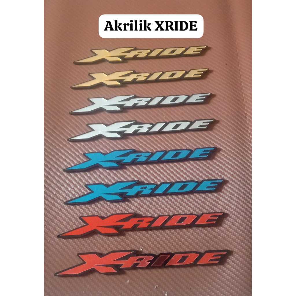 Motor Variasi Body Compatible Vehicle Universal Premium Akrilik Stiker Ride Emblem Xride Yamaha Logo