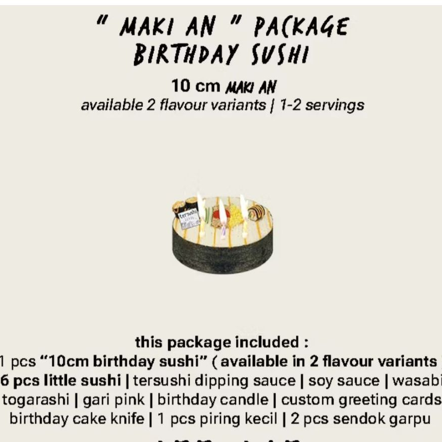 

Maki An Package Birthday Sushi 10 cm