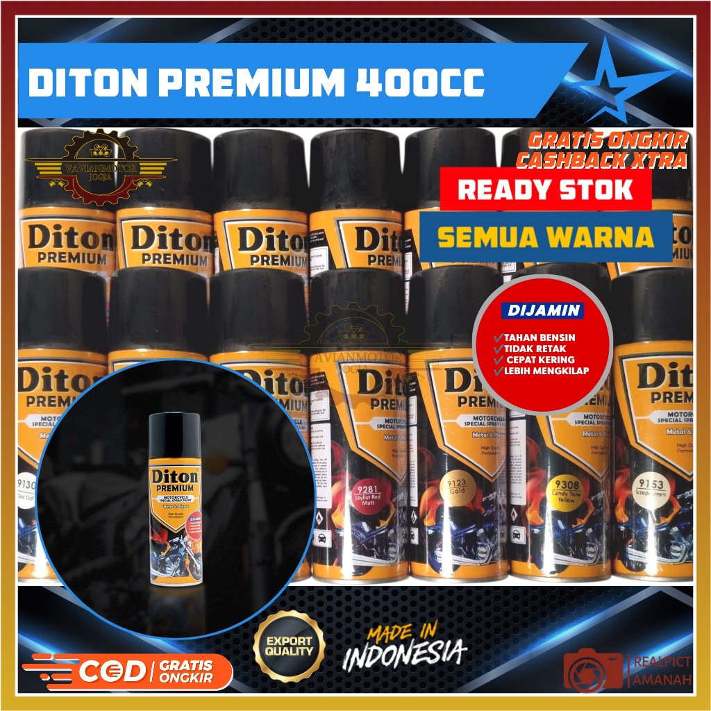 PILOX DITON PREMIUM 400 ML 400 CC CAT SEMPROT PILOK DITON PREMIUM GOLD 9123 SILVER METALLIC 9180 SIL