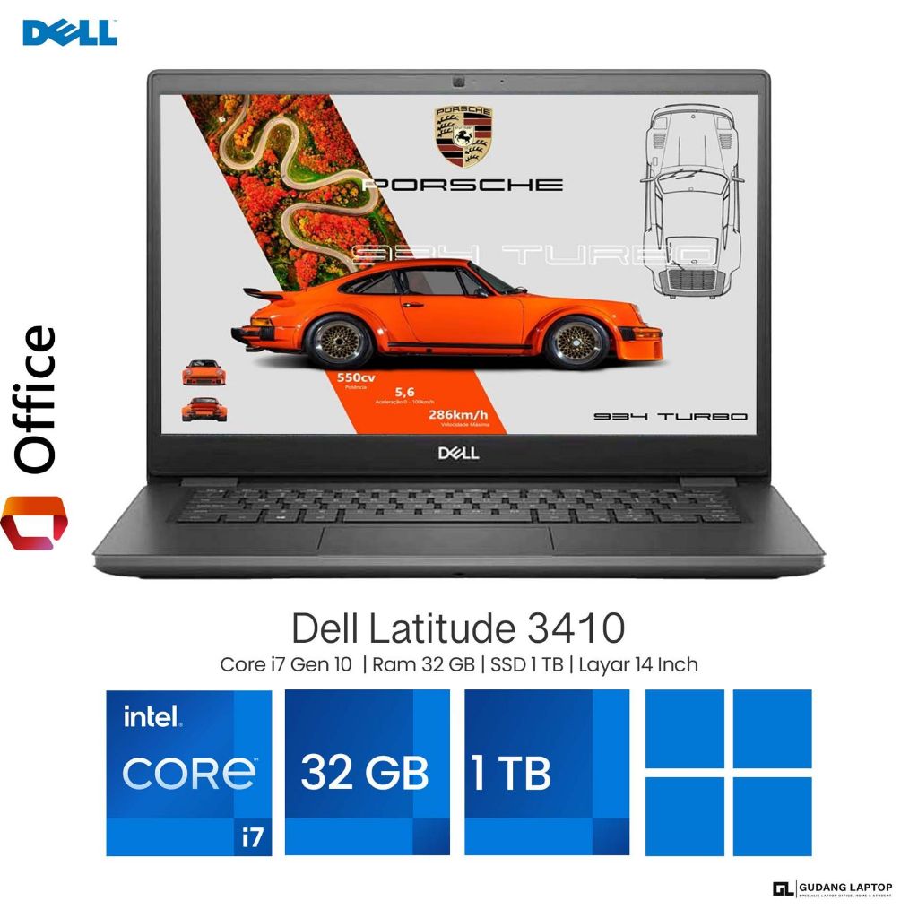 Laptop Gaming Dell Latitude 3410 Core i5 Gen 10 RAM 32 GB SSD 1 TB VGA NVIDIA GEFORCE 2 GB