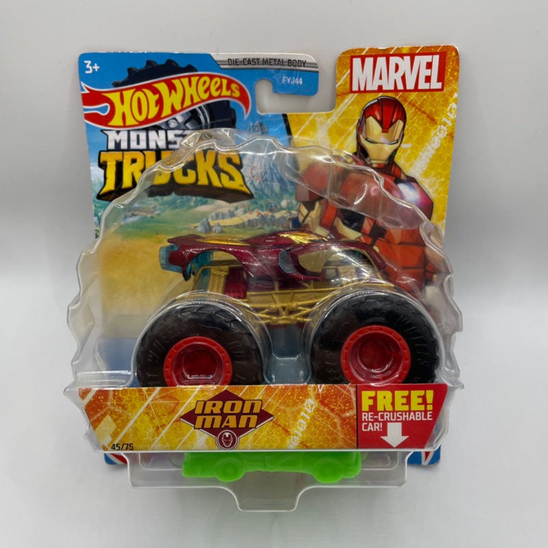 Hot Wheels Monster Trucks Iron Man Marvel Avengers Superhero Super Hero Skala 64 Truck Hotwheels