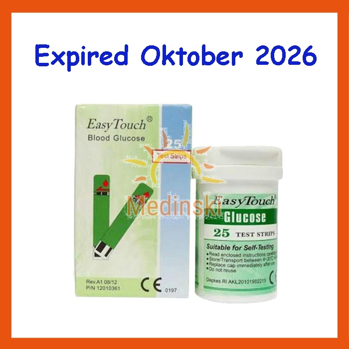 Easy Touch Strip Tes Cek Gula Darah Isi 25 Stik Gds Glucose EasyTouch