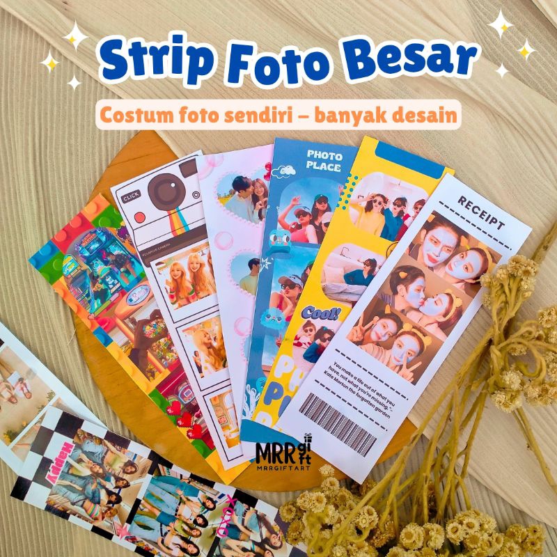 FOTO STRIP BESAR || 150+ PILIHAN DESAIN || PAJANG DINDING||| WATERPROOF PHOTO BOOTH 0CUSTOM CETAK PH