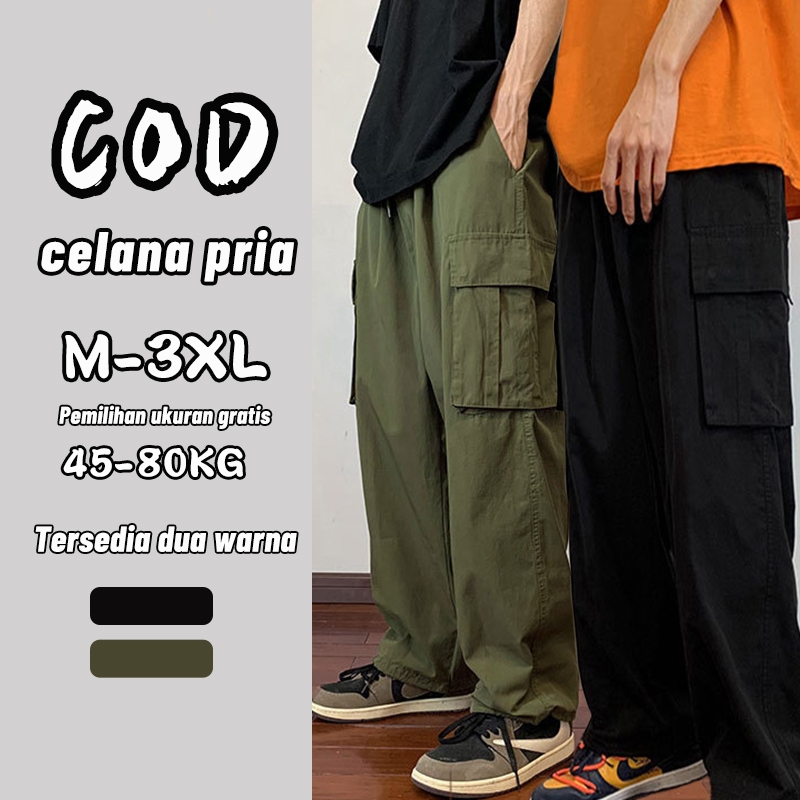 Celana cargo pria Celana cargo cowok panjang Celana cargo panjang pria cargo pants oversize korean s