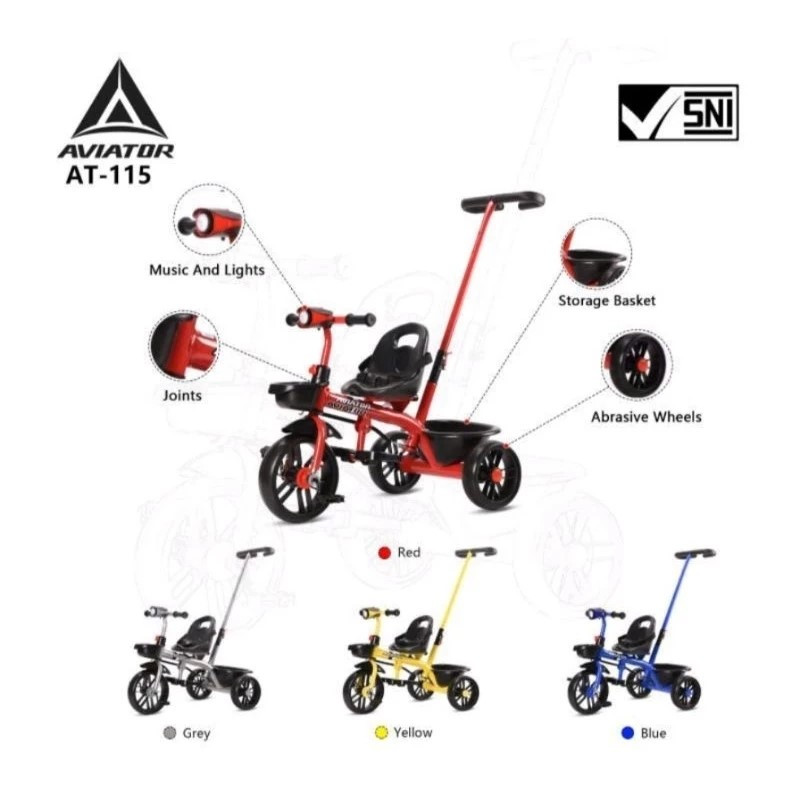 Sepeda Roda 3 Aviator AT-115 / Sepeda Roda 3