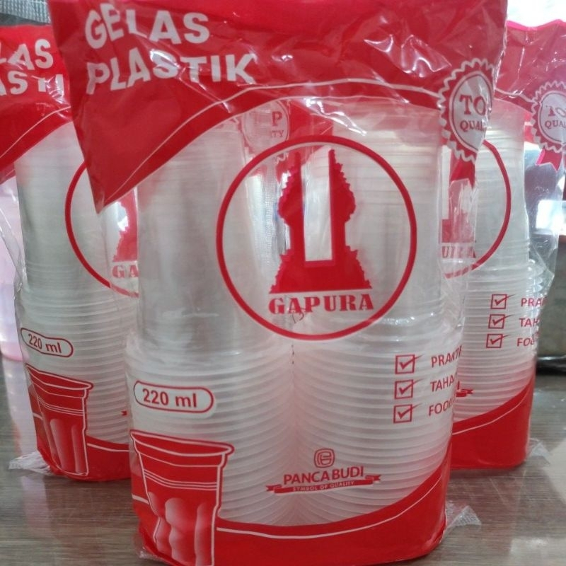 Gelas Plastik Bening Gapura