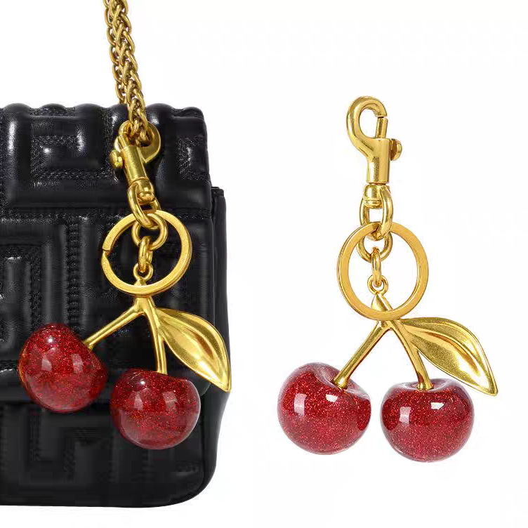 [Ready]Cherry Keychain Hanging Gantungan/Bag Cherry Keychain Hanging/Gantungan Tas Lucu Cherry Bag C
