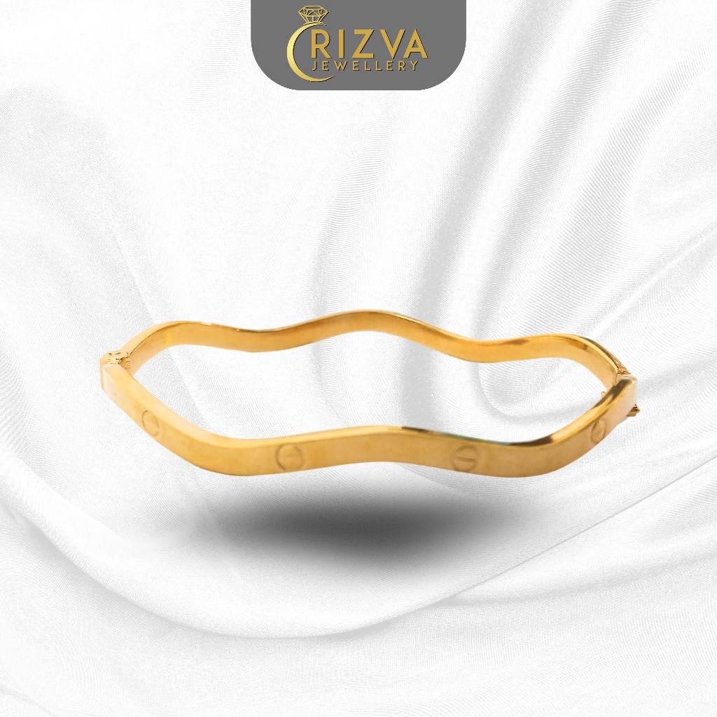 Gelang Gelombang Cartier Gold Kadar 16K Toko Emas Rizva Jewellery
