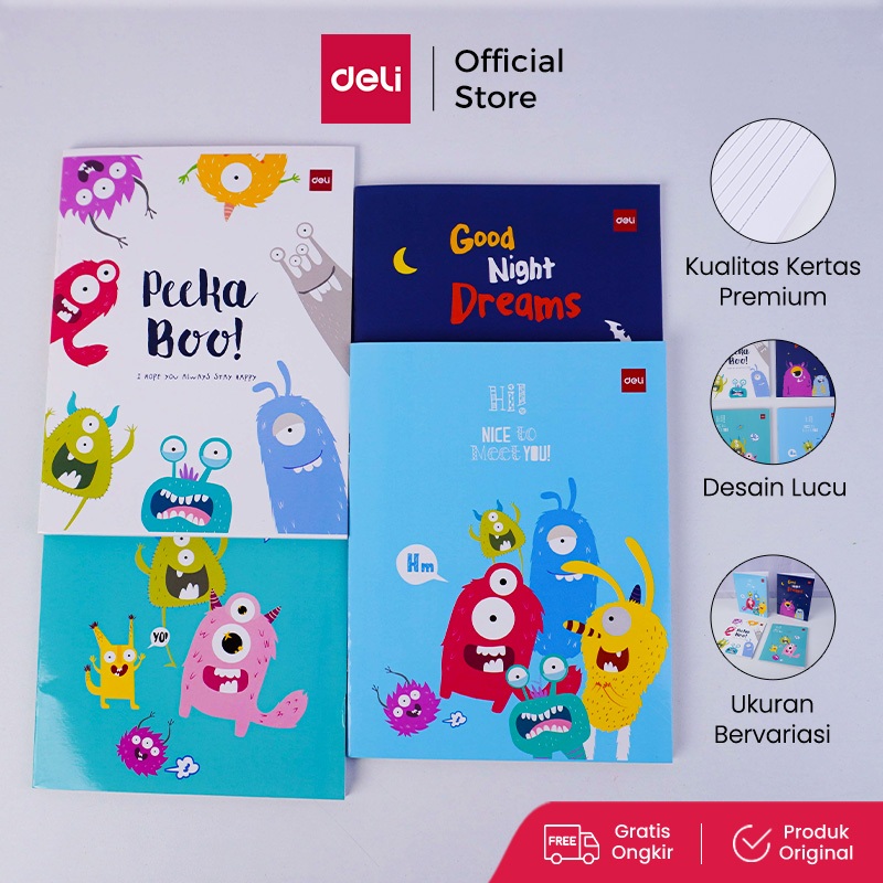 

Deli Writing Book / Notebook / Buku Tulis Sekolah A5 Lembar CNA538 CNB542