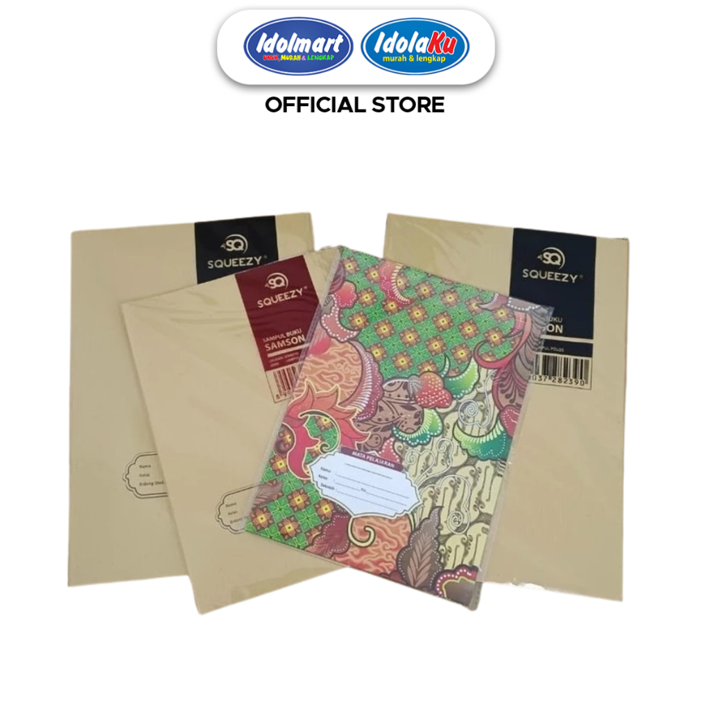 

IDOLMART Sampul Buku Tulis Boxy & Kwarto Sampul Coklat Nama Polos Batik 1 Pack Isi 20 Pcs