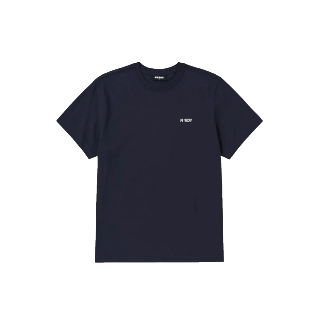 Nerdy Blank Bold Logo Short Sleeve T-Shirt Navy