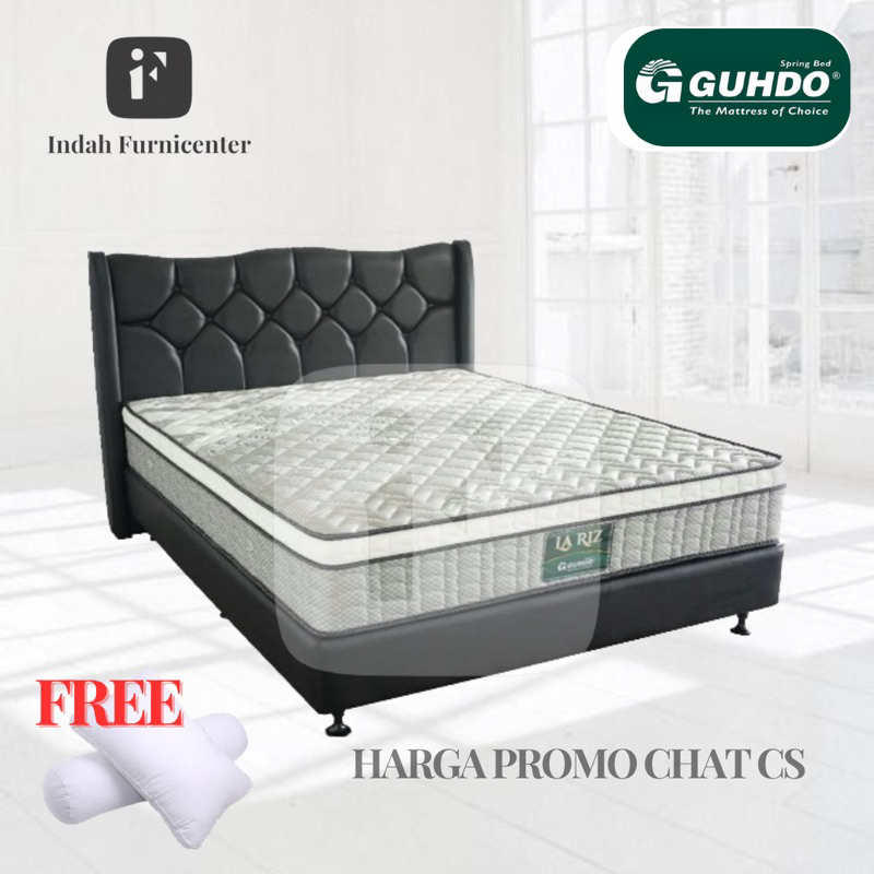 kasur springbed guhdo lariz 90 120 160 180 x 200 la riz plush top plushtop tempat tidur queen king s