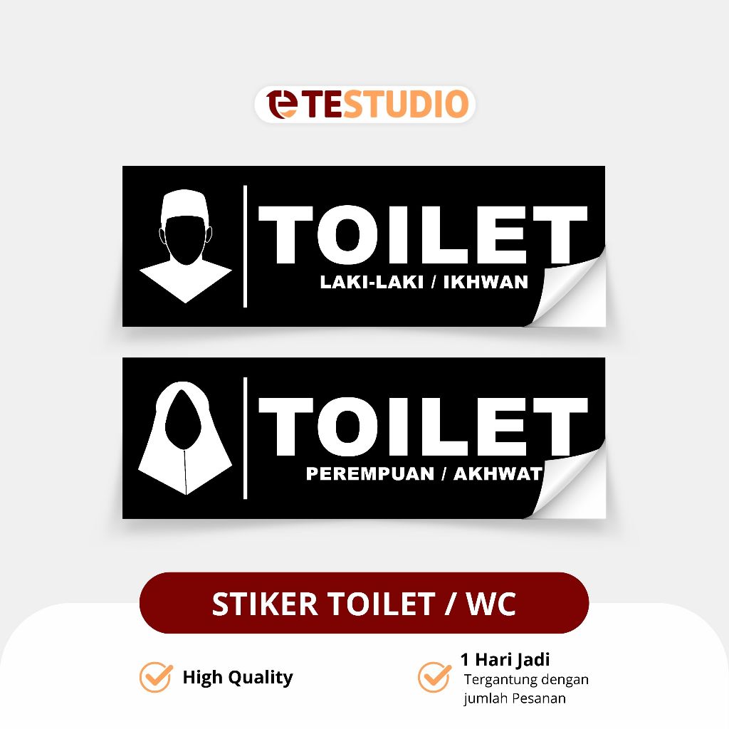 

Stiker Toilet Tanda Sign WC Laki-Laki atau Perempuan Label Sticker Warna Merah Assembly Point K3 Safety Keamanan
