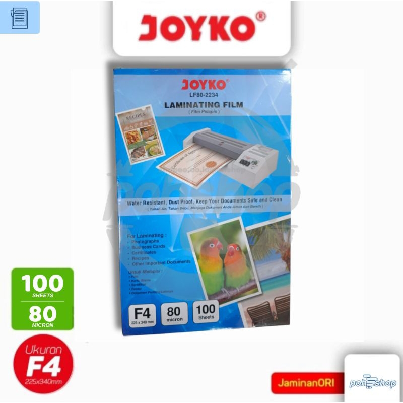 

Joyko Laminating Film LF80-2234 F4/100's