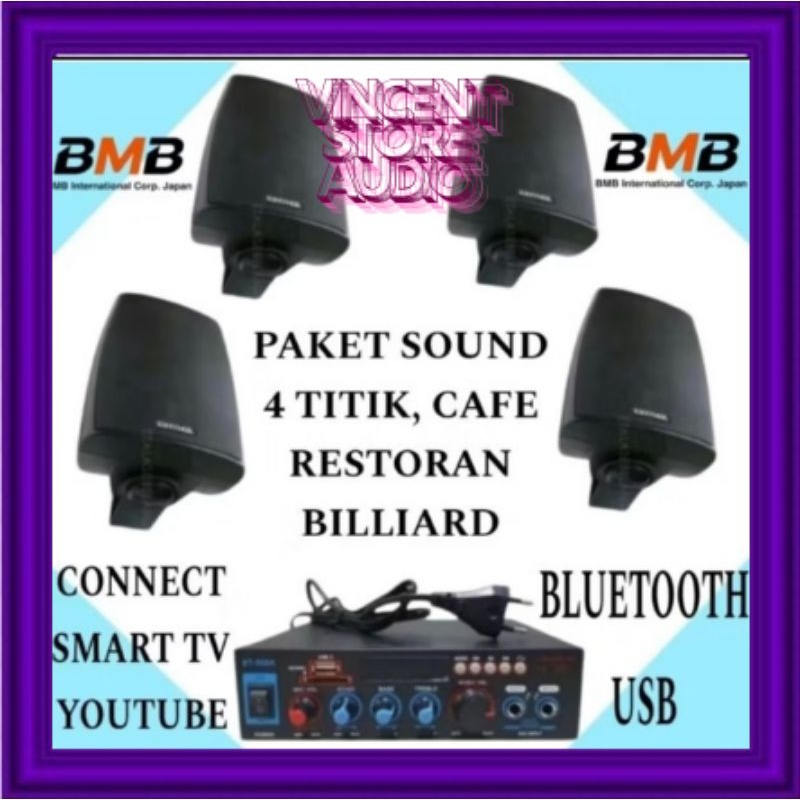 Paket Speaker 5 Inch Bmb Kg 511 Buat Di ruangan Cafe Dan restoran