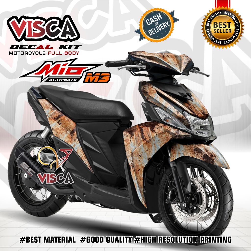 Decal Mio M3 125 Full Body Stiker Mio M3 125 Full Body Striping Mio M3 125 Motif Karat