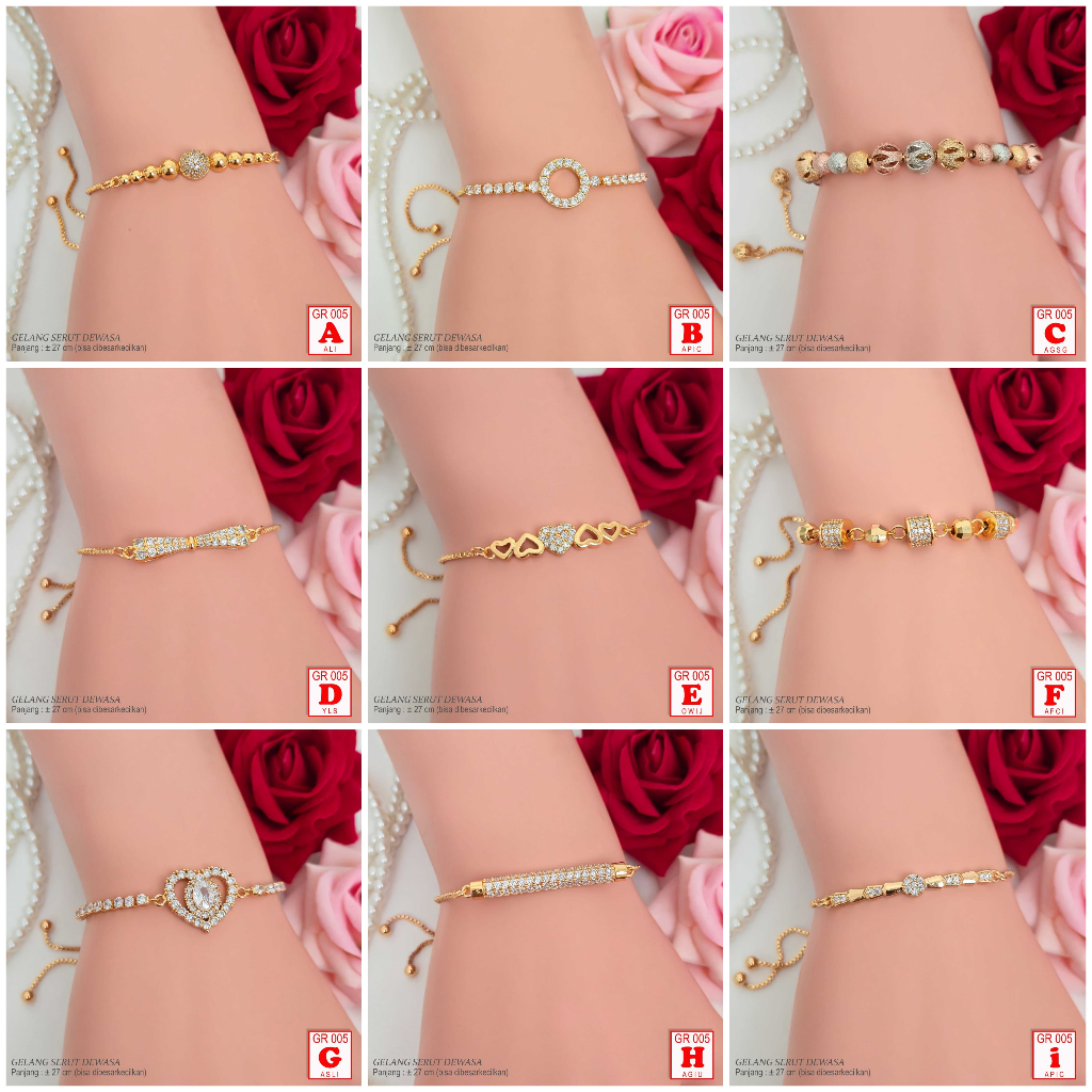 GR 005 GESER Gelang Serut Murah Gelang Fleksibel Besar Kecil Bisa Untuk Semua Ukuran Perhiasan Imita