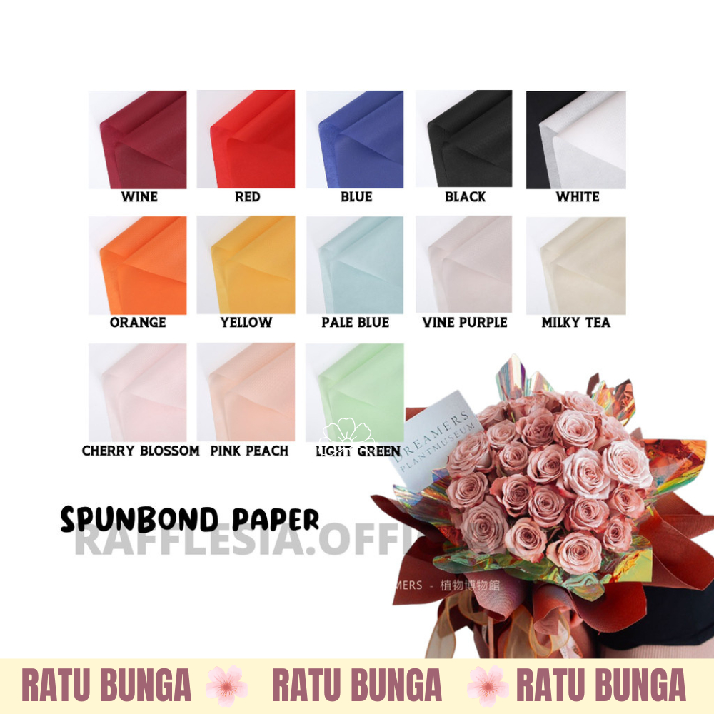 KAIN SPUNBOND PREMIUM BUKET SPUNBOND IMPORT FLOWER WRAPPING PEMBUNGKUS KERTAS BUKET BUNGA