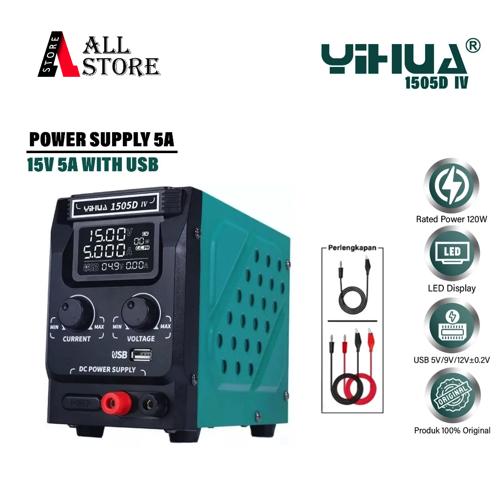 YIHUA 1505D-IV POWER SUPPLY WITH USB FAST CHARGER INTERFACE ORIGINAL