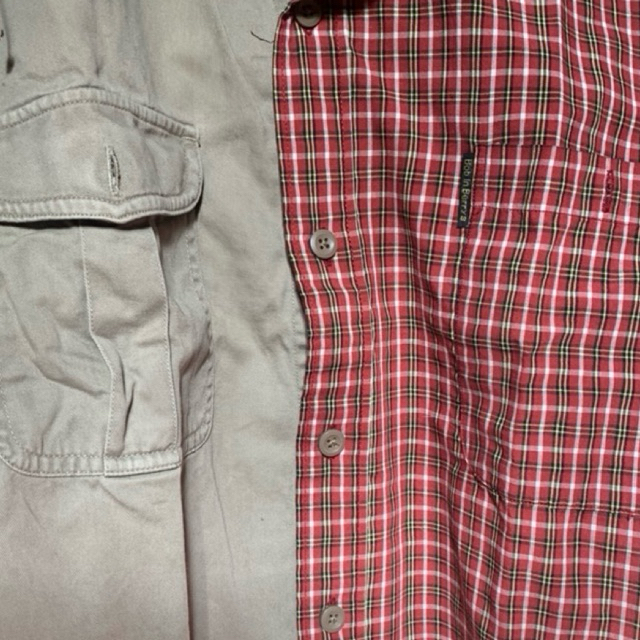 Kemeja crop two tone