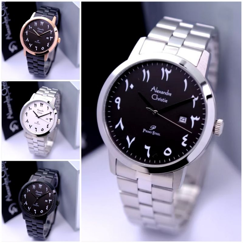 AC1007 Jam Tangan Pria Alexandre Christie AC 1007 Original Angka Arab