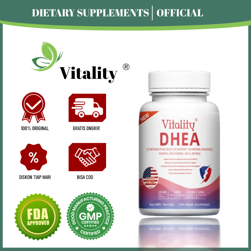 DHEA Kapsul, 135mg, Atasi Stres, Tingkatkan Mood, Meningkatkan Keseimbangan Emosi, 60 Kapsul