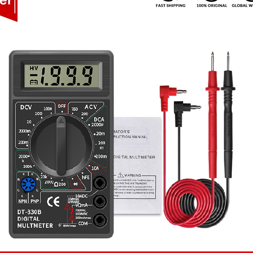 Langka Multimeter Dital DT83B Tester DT 83 B Avometer DT83B