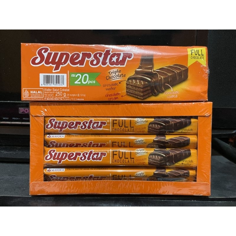 

SUPERSTAR COKLAT BOX ISI 20PCS | WAFER COKLAT | ENAK