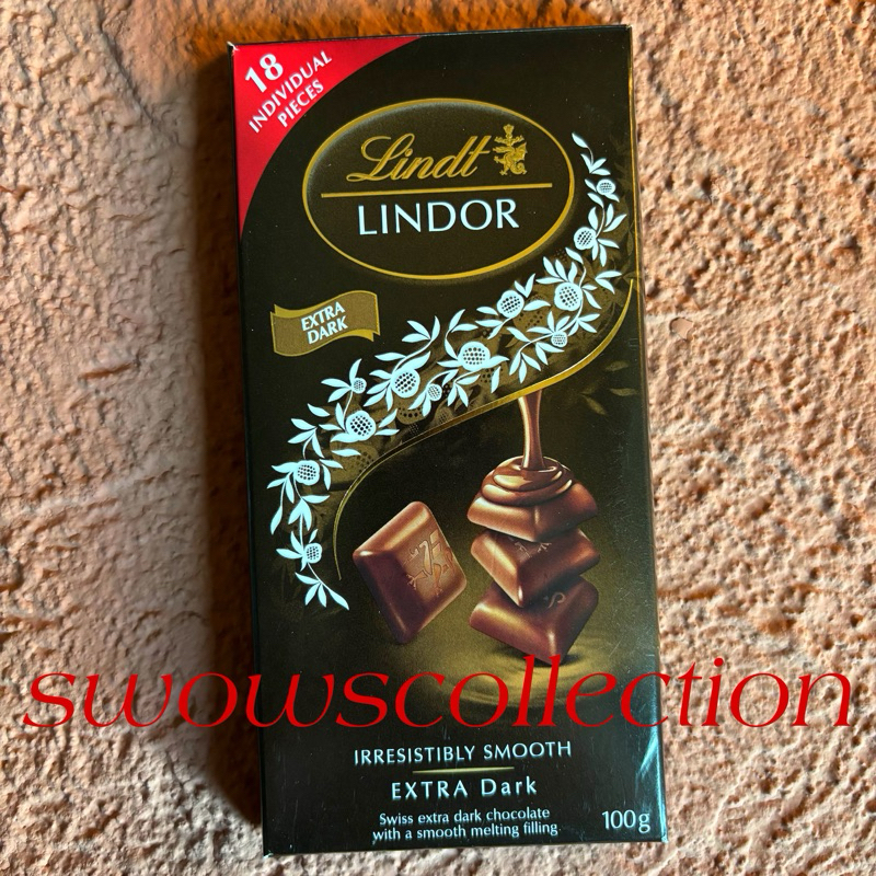 

LINDT LINDOR EXTRA DARK CHOCOLATE INDIVIDUAL PIECES COKLAT COKELAT HITAM